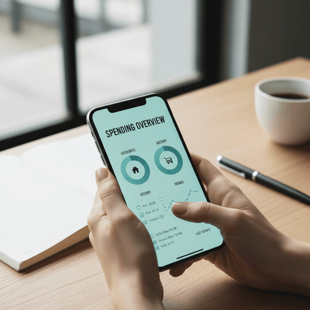 Vista dall'alto di due smartphone su un tavolo con interfaccia di trasferimento criptovaluta
