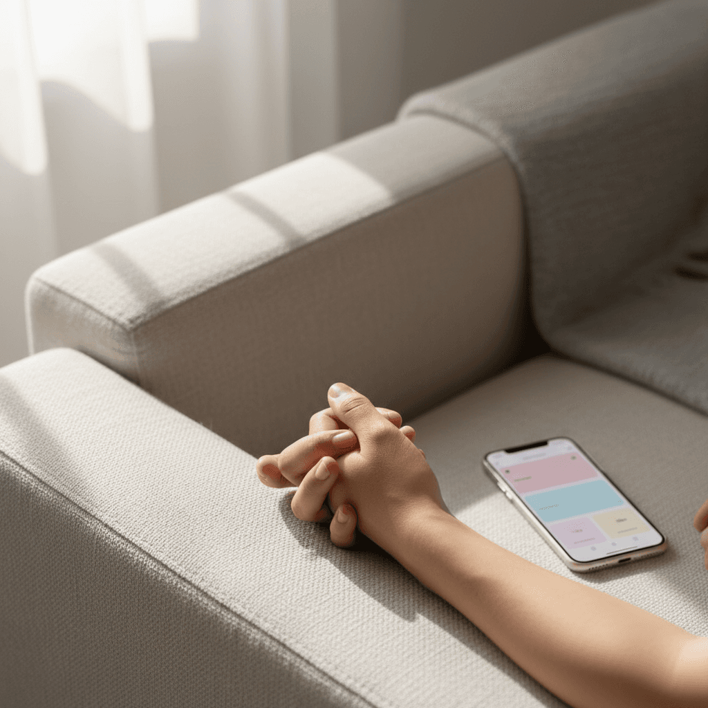 Two pairs of hands exchanging a cryptocurrency transaction using smartphones, lit by a warm desk lamp