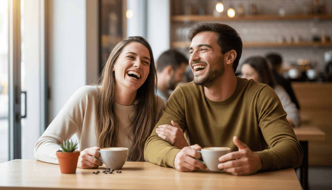 Stretta di mano tra due persone in un caffè di Milano, luce naturale, atmosfera autentica e informale