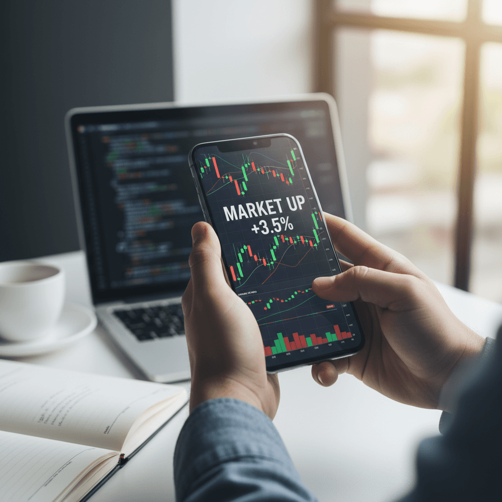 Mani di una persona che tengono uno smartphone con interfaccia di trading P2P