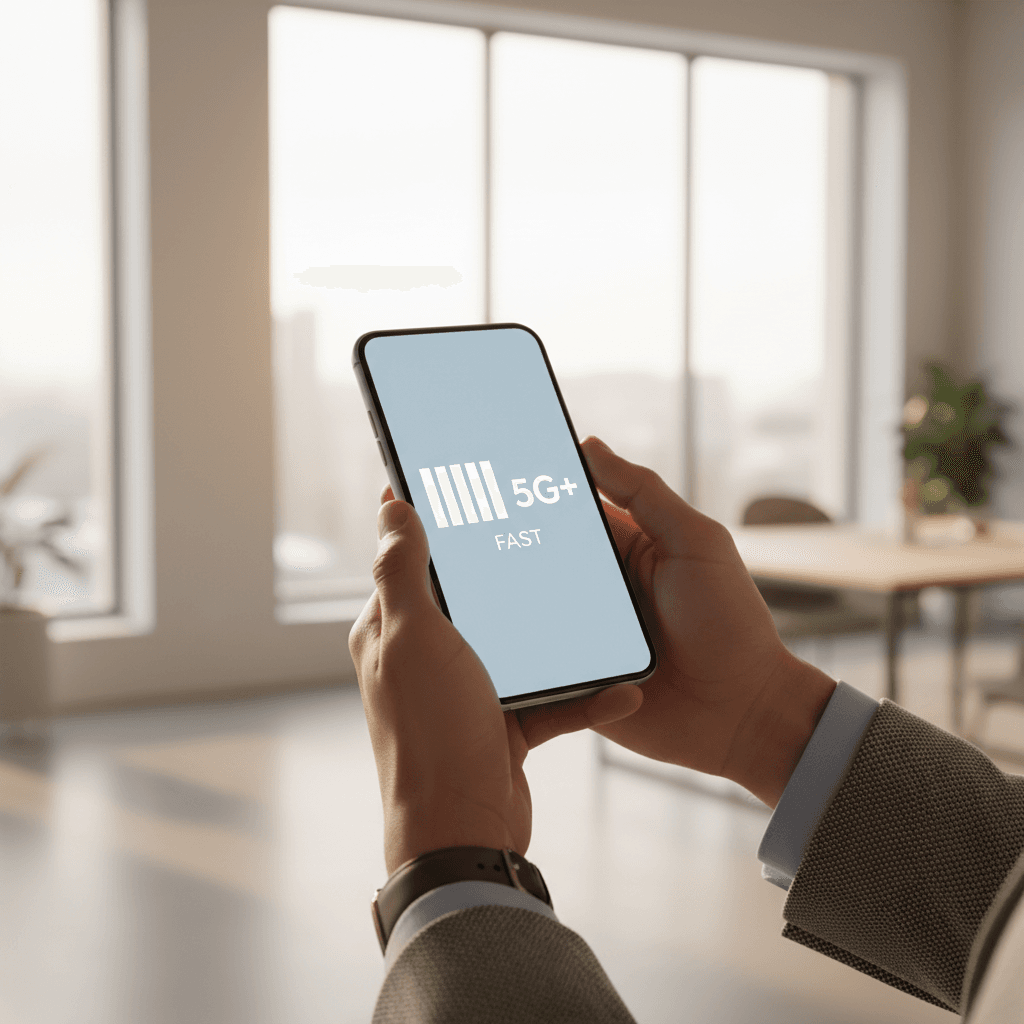 Persona che tiene uno smartphone con segno di spunta verde sullo schermo